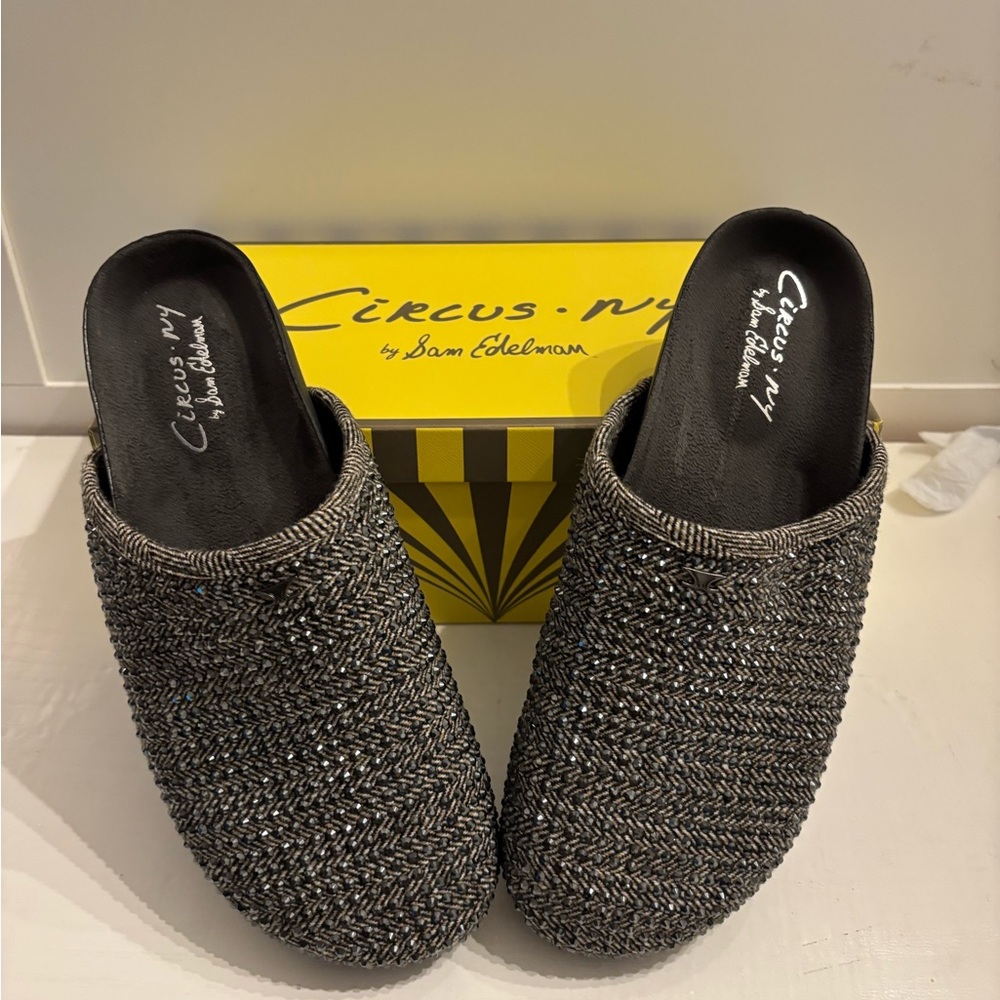 Circus by Sam Edelman Elegant Black Charcoal Gray Multi Slip-On Shoes - Picture 3 of 11